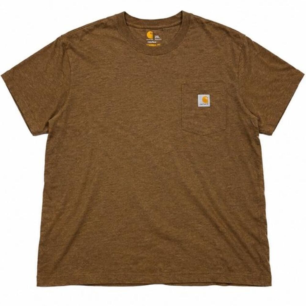 Carhartt Men's Brown and Tan T-shirt